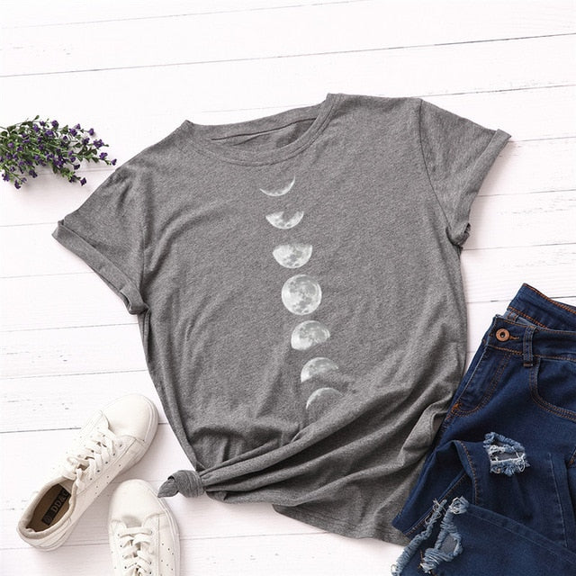 New Moon Planet Print Women's T-Shirt