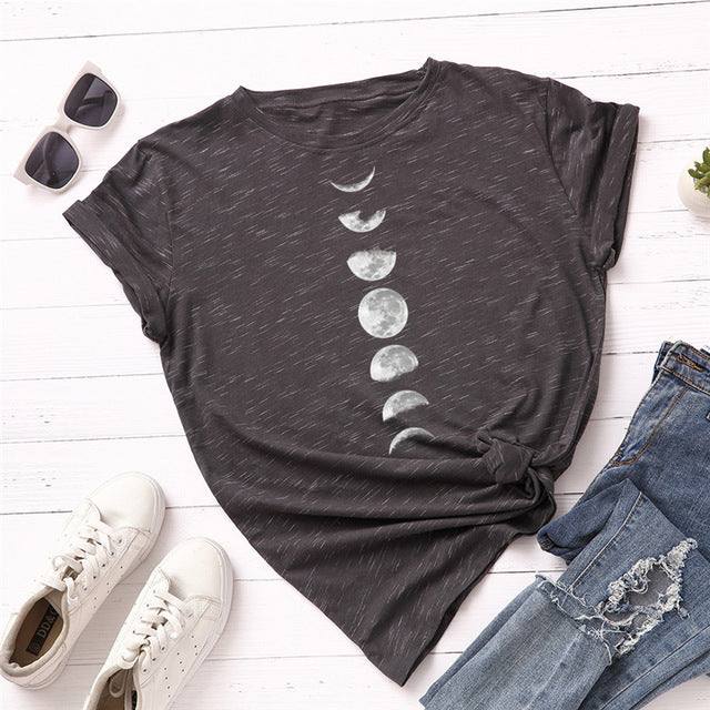 New Moon Planet Print Women's T-Shirt