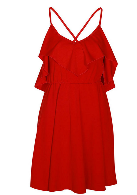 Red Backless Mini Dress
