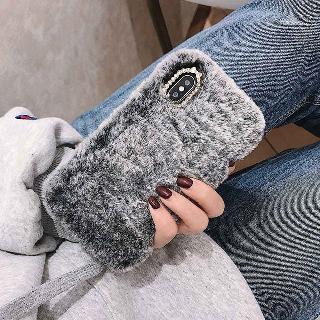 Faux Fur Cover Case For iPhone X and iPhone 11 and more!