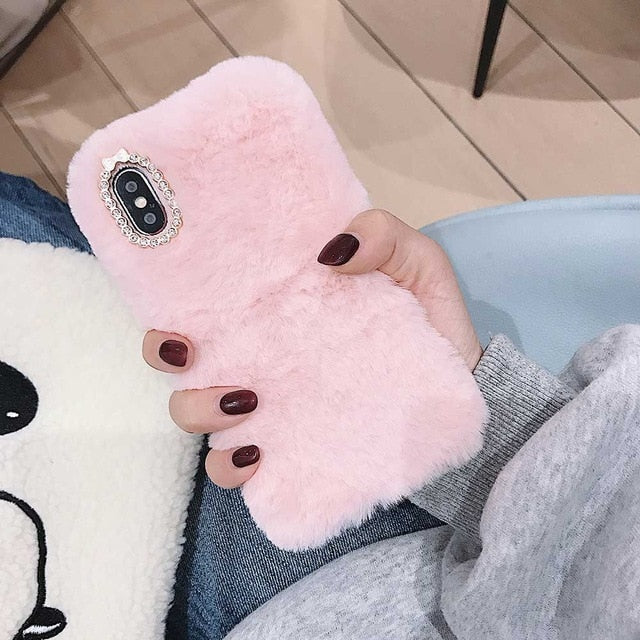 Faux Fur Cover Case For iPhone X and iPhone 11 and more!