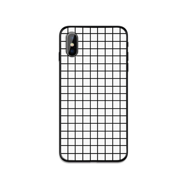 Plaid Checkerboard Grid Phone Cover Case For iPhone X and iPhone 11 and more!