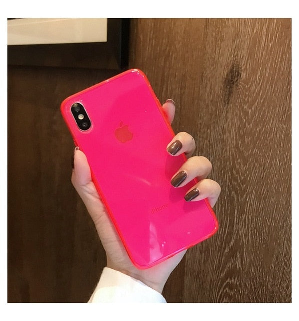 Fluorescent Soft Cover Case For iPhone X and iPhone 11 and more!