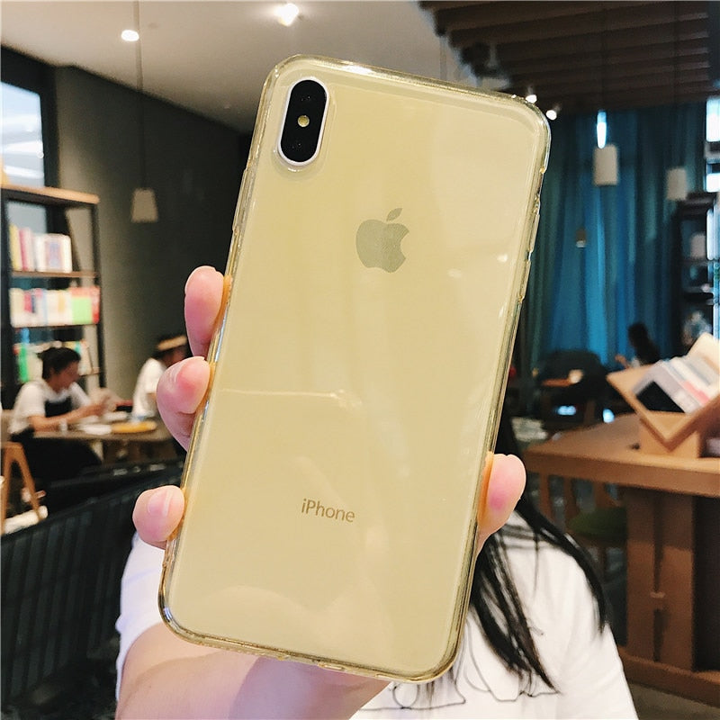 Clear Solid Candy Color Cover Case For iPhone X and iPhone 11 and more!