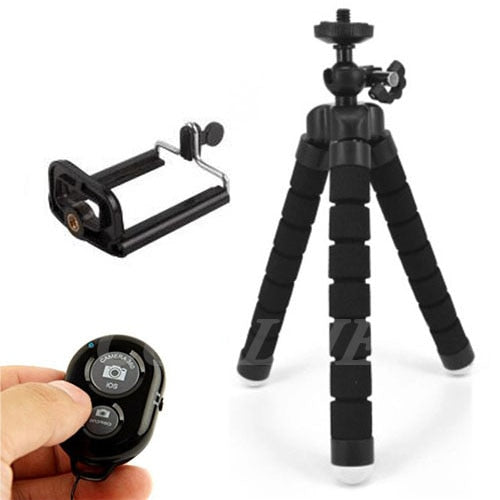 Flexible Mini Tripod With Bluetooth Remote For Phone.  Great for TikTok