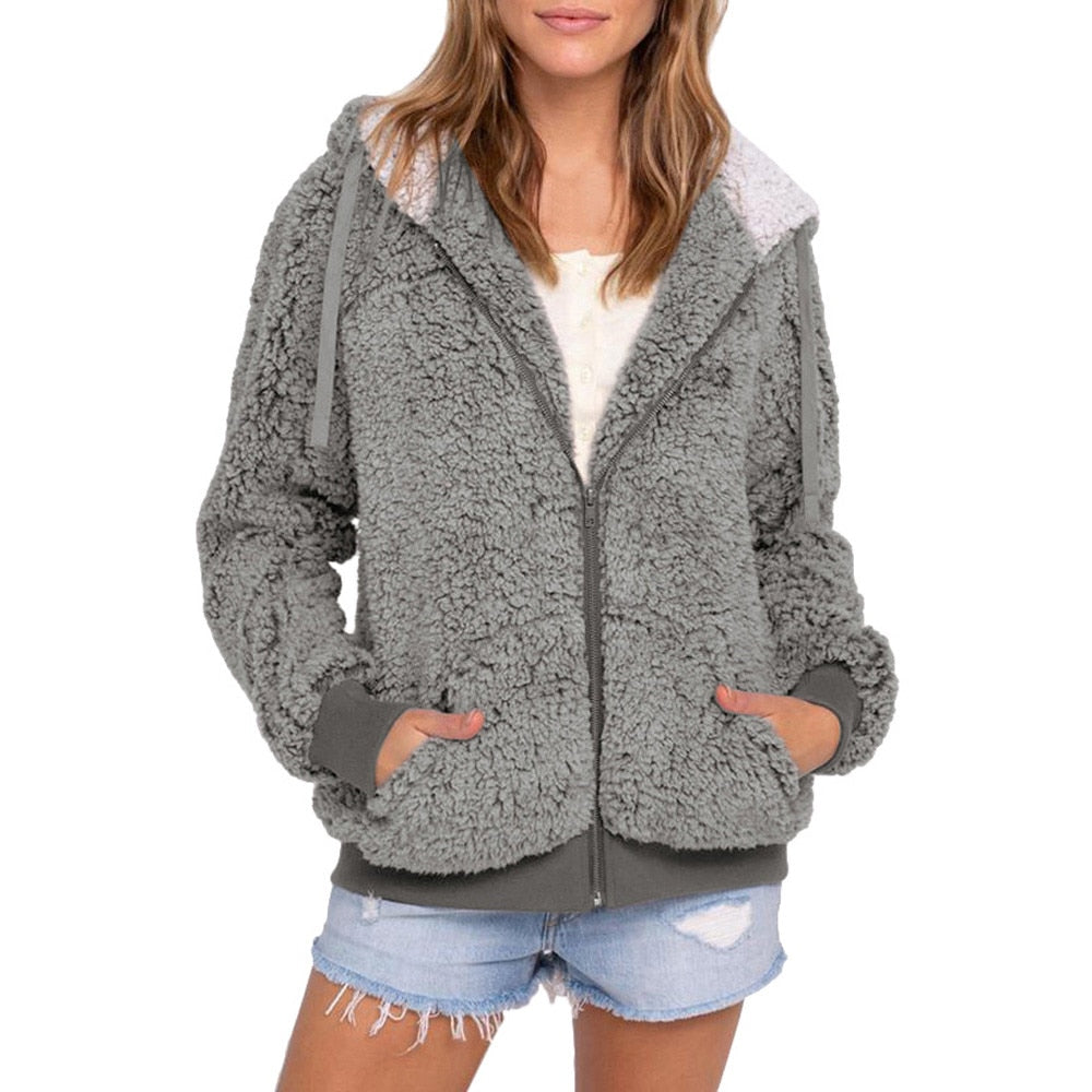 Cozy Warm Woman’s Fleece Coat
